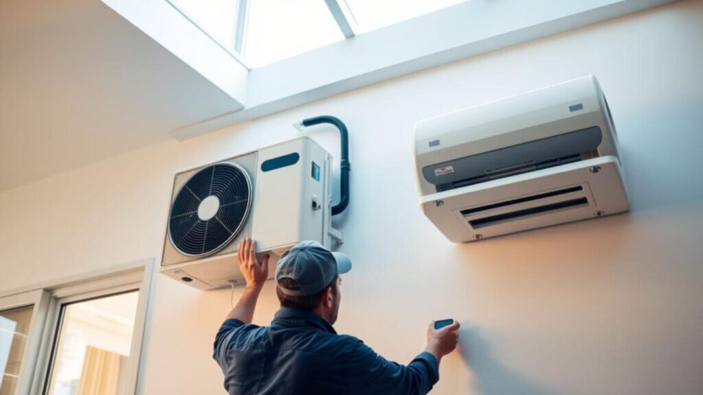 A Man installing a ac in Capetown South Africa